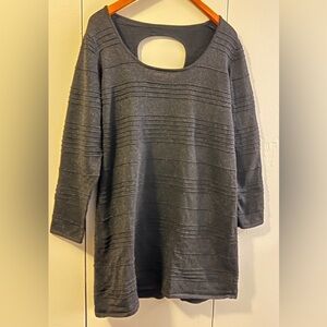 Dots Black Textured Dress with Gold Sparkles (Size 3XL)